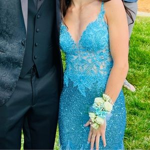 Giavanna Style 3243 Turquoise Prom Dress